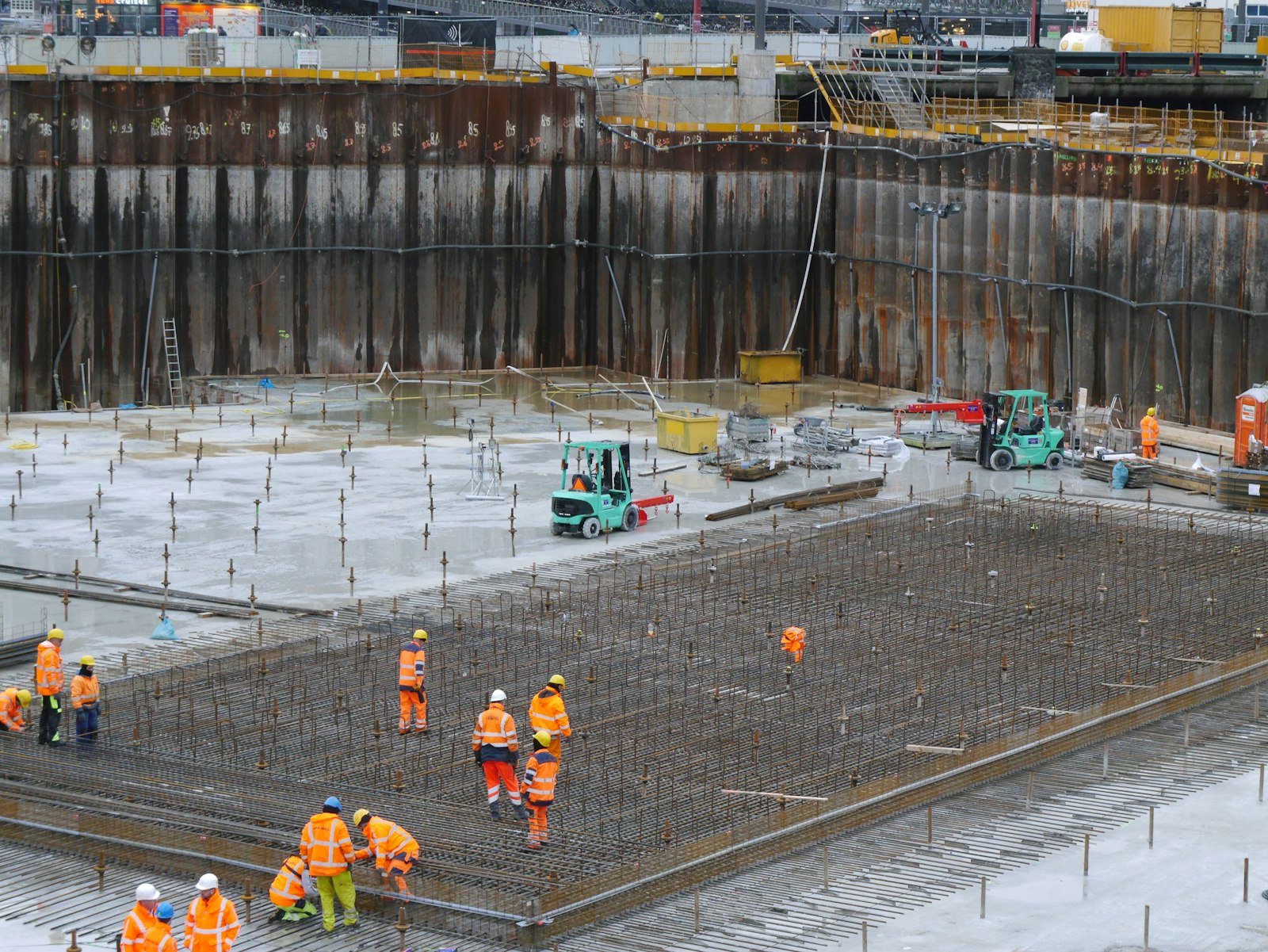 Construction team on a building site